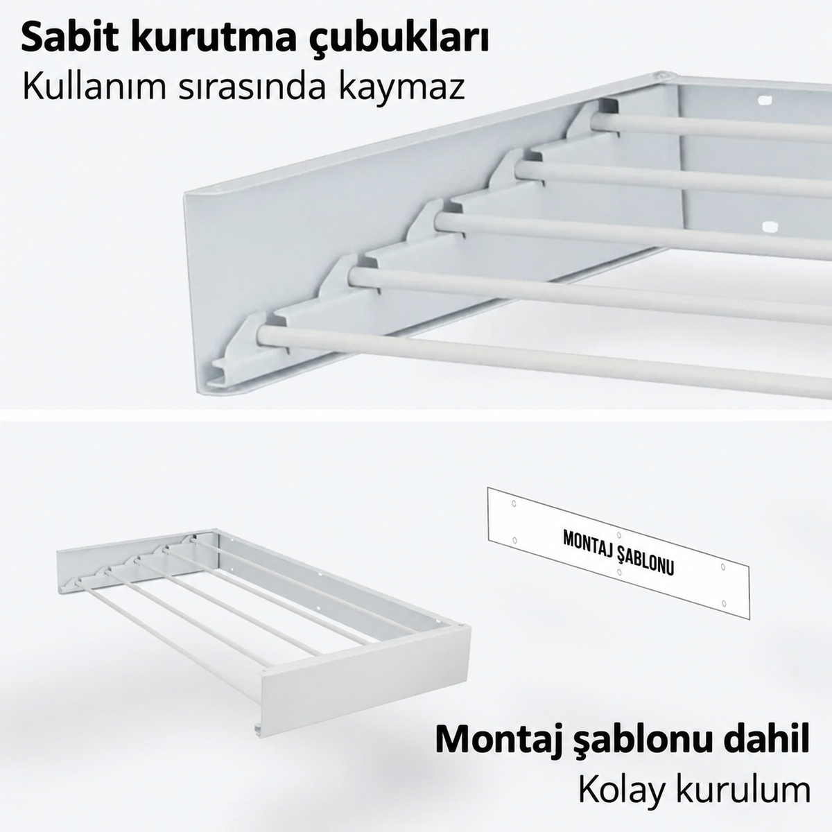 Happy Fox Modern Katlanabilir Çamaşır Kurutma Askısı – 100 cm, Paslanmaz Çelik