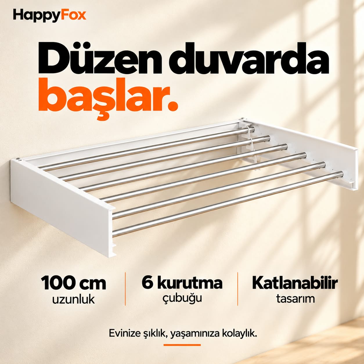 Happy Fox çamaşır kurutma askısı tanıtım görseli